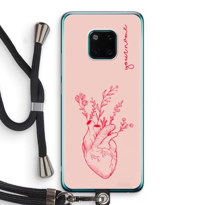 Blooming Heart: Huawei Mate 20 Pro Transparant Hoesje met koord