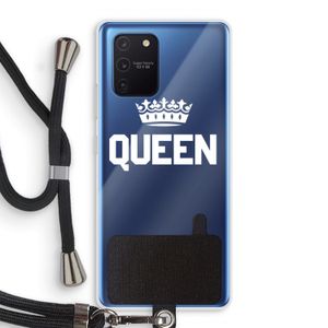 Queen zwart: Samsung Galaxy Note 10 Lite Transparant Hoesje met koord