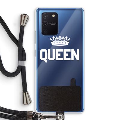 Queen zwart: Samsung Galaxy Note 10 Lite Transparant Hoesje met koord