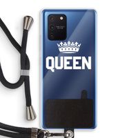 Queen zwart: Samsung Galaxy Note 10 Lite Transparant Hoesje met koord Queen zwart: Samsung Galaxy Note 10 Lite Transparant Hoesje met koord