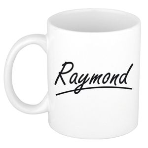 Naam cadeau mok / beker Raymond met sierlijke letters 300 ml   -