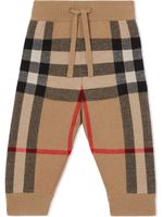 Burberry Kids pantalon de jogging à carreaux - Marron