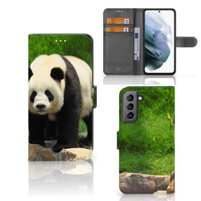 Samsung Galaxy S21 FE | Telefoonhoesje | Met pasjeshouder | Panda