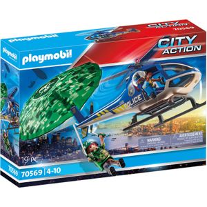 City Action - Politiehelikopter: parachute-achtervolging Constructiespeelgoed