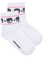 Chiara Ferragni chaussettes à motif Eyelike en intarsia - Blanc