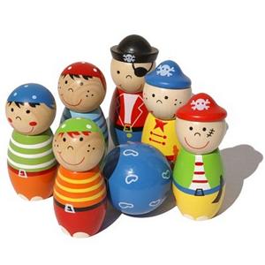 Simply For Kids 22107 houten kegelspel piraten