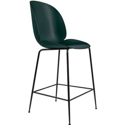 Gubi Beetle Chair barkruk 65cm met zwart onderstel groen