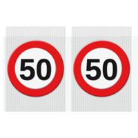 Verjaardag deurposter - 2x - 50 jaar - stopbord - 59 x 84 cm - feestartikelen - Sarah/Abraham Verjaardag deurposter - 2x - 50 jaar - stopbord - 59 x 84 cm - feestartikelen - Sarah/Abraham