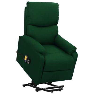Sta-op-massagestoel stof donkergroen