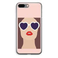 Red lips: iPhone 8 Plus Transparant Hoesje