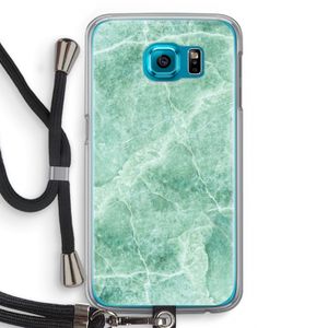 Groen marmer: Samsung Galaxy S6 Transparant Hoesje met koord