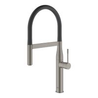 Grohe Essence New keukenkraan met handdouche brushed hard graphite - thumbnail