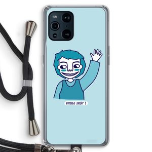 Zwaai: Oppo Find X3 Transparant Hoesje met koord