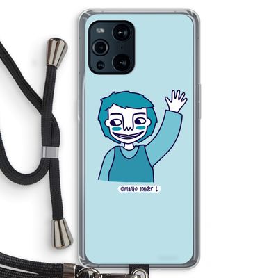 Zwaai: Oppo Find X3 Transparant Hoesje met koord