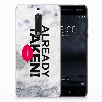 Nokia 5 | Siliconen hoesje | met naam Already Taken White