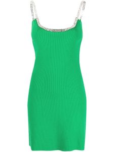 Rabanne robe courte à ornements strassés - Vert