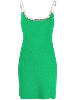 Rabanne robe courte à ornements strassés - Vert