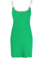 Rabanne robe courte à ornements strassés - Vert