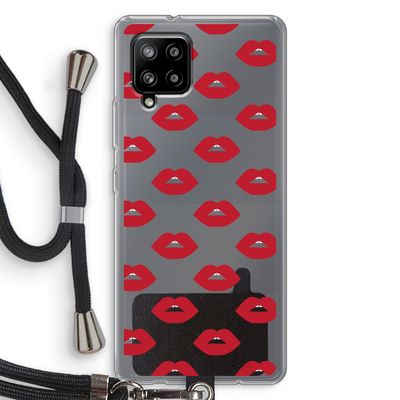 Lips: Samsung Galaxy A42 5G Transparant Hoesje met koord