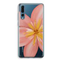 Pink Ellila Flower: Huawei P20 Pro Transparant Hoesje - thumbnail