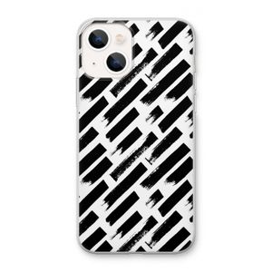 Zwarte vegen: iPhone 13 mini Transparant Hoesje