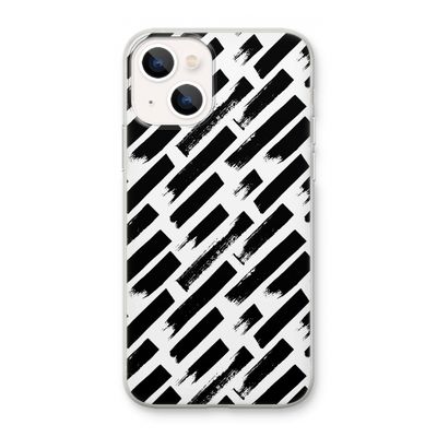 Zwarte vegen: iPhone 13 mini Transparant Hoesje