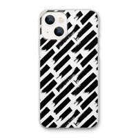 Zwarte vegen: iPhone 13 mini Transparant Hoesje
