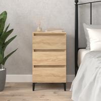 Nachtkastje 40x35x70 cm bewerkt hout sonoma eikenkleurig