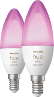 Philips Hue White and Color ambiance Losse kaarslamp E14 duopak - thumbnail