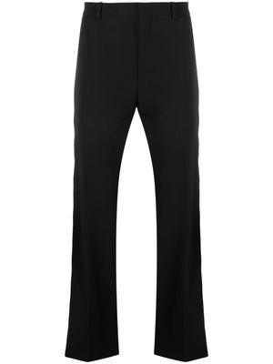 Off-White pantalon droit à logo brodé - Noir
