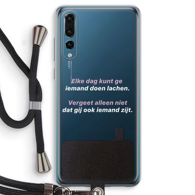 gij zijt ook iemand: Huawei P20 Pro Transparant Hoesje met koord
