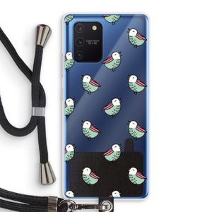Vogeltjes: Samsung Galaxy Note 10 Lite Transparant Hoesje met koord