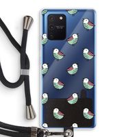 Vogeltjes: Samsung Galaxy Note 10 Lite Transparant Hoesje met koord