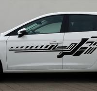 Tribale zwarte strepen autosticker