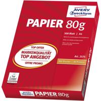 Avery-Zweckform PAPER Inkjet + Laser + Copier 2575 Printpapier DIN A4 80 g/m² 500 vellen Wit