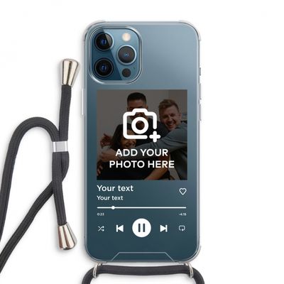 Music Player: iPhone 12 Pro Max Transparant Hoesje met koord