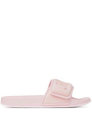 Jimmy Choo claquettes à logo embossé - Rose