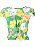 Faithfull the Brand blouse Las Oslas à fleurs - Vert - thumbnail