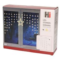Raamverlichting lichtsnoer voor het raam met hangende sterren lampjes   - - thumbnail