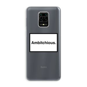 Ambitchious: Xiaomi Redmi Note 9 Pro Transparant Hoesje