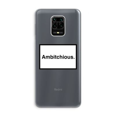 Ambitchious: Xiaomi Redmi Note 9 Pro Transparant Hoesje