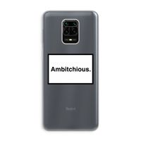 Ambitchious: Xiaomi Redmi Note 9 Pro Transparant Hoesje