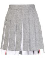Thom Browne jupe plissée à motif de chevrons - Gris