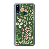 Botanical green sweet flower heaven: Samsung Galaxy A20s Transparant Hoesje