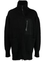 The Viridi-Anne cardigan en maille à manches longues - Noir