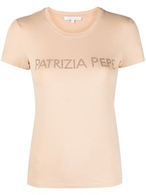 Patrizia Pepe t-shirt à ornements strassés - Tons neutres