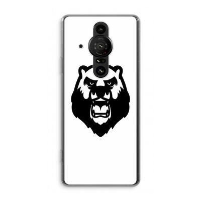 Angry Bear (white): Sony Xperia Pro-I Transparant Hoesje