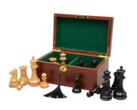 Deluxe Mahonie Schaakdoos met sleutel (Esdoorn/Acer) - Groot