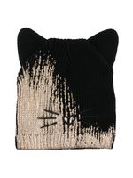 Karl Lagerfeld Kids bonnet métallisé à oreilles de chat - Noir