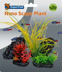 Superfish Nano Scape Plant Set - 5-delig Decoratiepakket voor Tropisch Nano-Aquarium